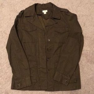 J Crew Olive Utility Jacket